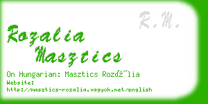 rozalia masztics business card